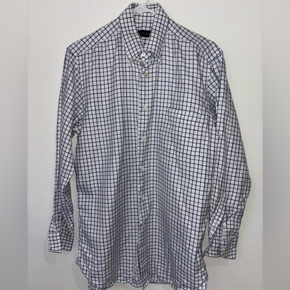 Canali Dress Shirt Button Down 15.5